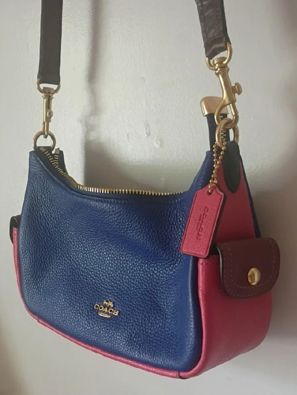 Coach Pennie Shoulder Bag 25 in colorblock sport blue. Style No: C6816
